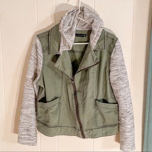 Tinseltown Knit Sweater Jacket With Hoddie